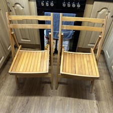 Pair of Vintage Wood Folding