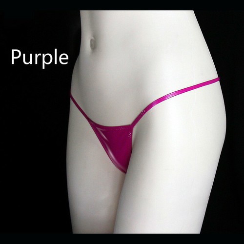 Lady faux leather thongs - faux,