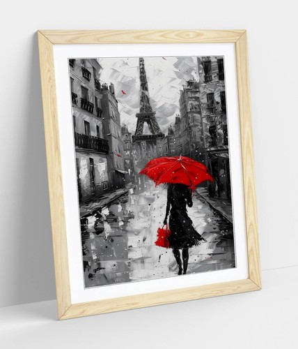 Woman red umbrella paris - paris, city
