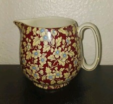 Chintz Burgundy Blue Brocade