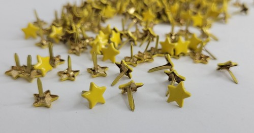 Yellow stars decorative - stars, brads