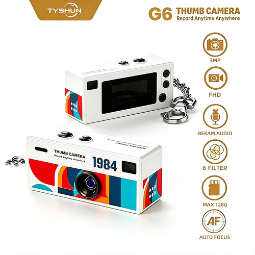 White thumb camera mini - white,