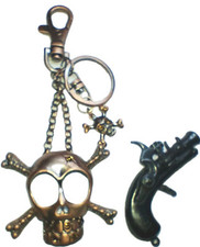 Pirate Cap Gun Toy Vintage 80s+00s Copper  Rhinestone Skull And Cross Bones☠️