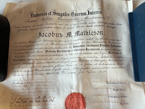 Antique medical degree