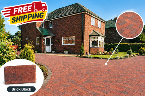 Brindle block paving - paving, bricks