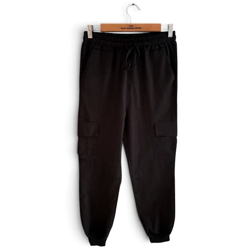 Ladies black cargo trousers - ladies,