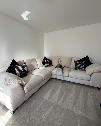 Cream corner sofa 2c2 seater - corner,