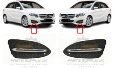 NEW FOR MERCEDES B-CLASS W246 2014-2019 FRONT BUMPER GRILLE PAIR WITH CHROME