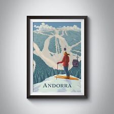 Andorra Grandvalira Ski Resort Travel Poster - Framed  - Bucket List Prints