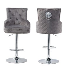 Extra Large Velvet Bar Stool