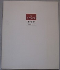 1989 Rover 800 series Brochure Pub. No. 4108 Sterling, Vitesse, 827, 820