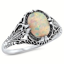ANTIQUE STYLE LAB-CREATED OPAL