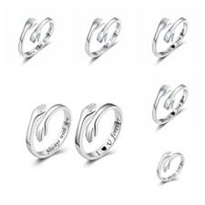 Love Hug Ring Band Open Finger