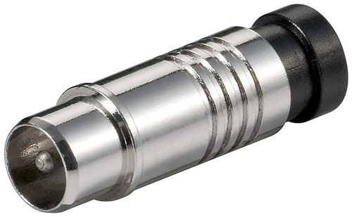Male coax plug snap - x, seal