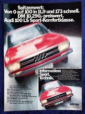 Audi 100 LS, original advertising from 1970