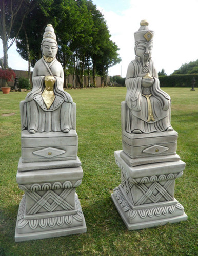 Stone concrete tiki koi - concrete,