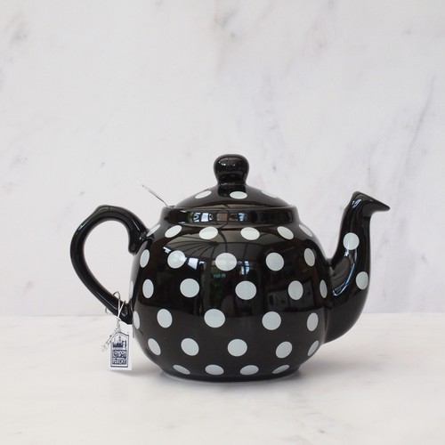 Black ceramic teapot with - 1.2l,