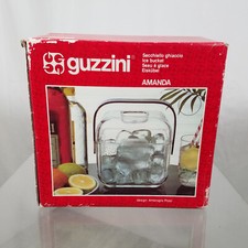 Vintage Guzzini Amanda Lucite Ice Bucket Chrome Handle Mid Century Modern MCM