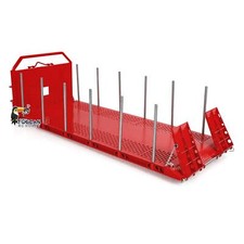 Metal Red Timber Flatbed for