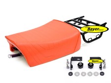 BMW Single Bench Seat/Cushion Orange with Luggage Rack R65GS, R80G/S, R80ST until '87
