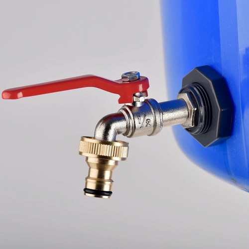 Brass water butt tap - water,