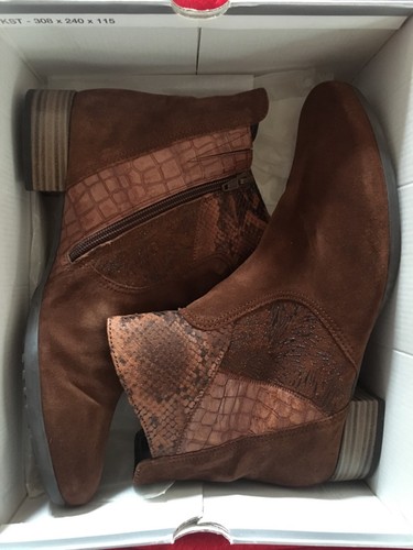 Gabor brown croc suede - brown/croc,