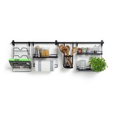 Habitat Wall Mounted Steel Storage System Kitchen Organizer 4 Shelves Open Box