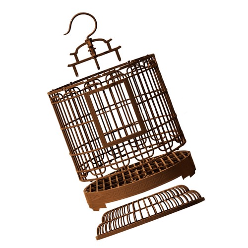 Round portable bird cage - round,