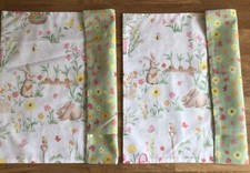 2 * 16” Cushion Covers Made W/ Dunelm Garden & Floral Cotton Fabric New Easter