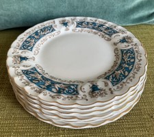 6 Vintage Myott-Meakin Staffordshire Ironstone Ware Rialto Blue 17cm Plates