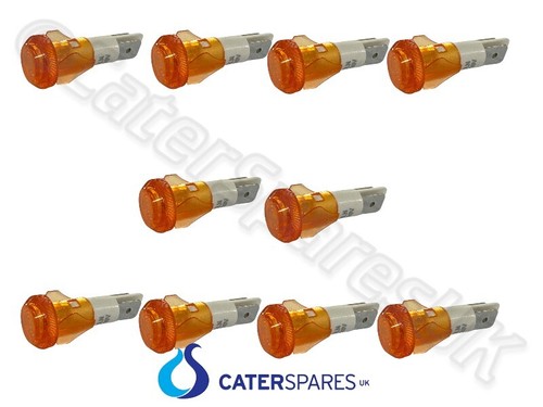 Pack 10mm round amber - 10,