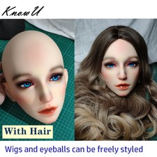 Doll Half Head Shell Headgear Sharp-featured Handsome Face Kigurumi Mask CD