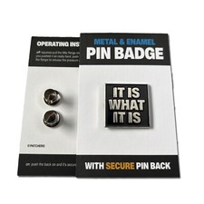 Silver Metal & Black Enamel It