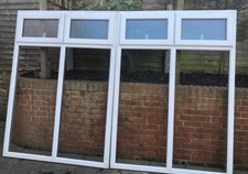 REDUCED REHAU X 2 LARGE PVC WINDOW PORCH CAR/PORT SHED FRAMES