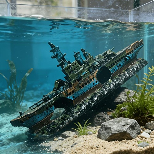 Aquarium shipwreck ornament - shipwreck,