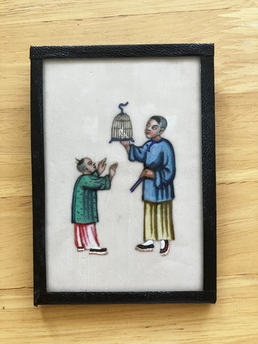 Antique chinese pith - antique, paper