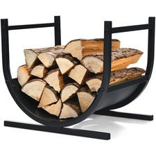 U-Shaped Patio Firewood Rack