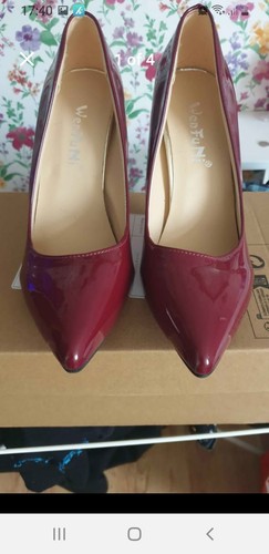 Ladies red patent - red, with