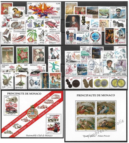Monaco stamps full year 2002 - stamps,