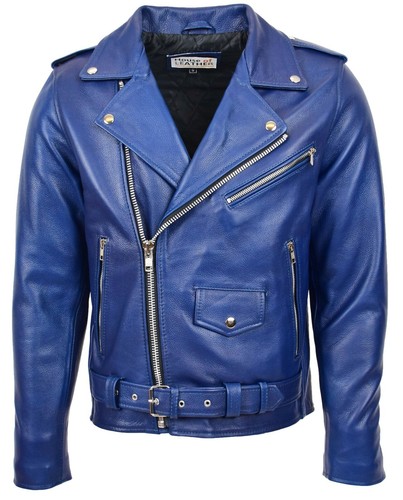 Mens gents leather biker - gents,