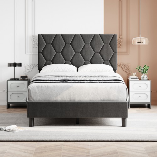 Upholstered platform bed frame - platform,