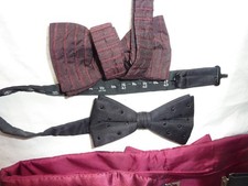 Mens cumber band and bow ties