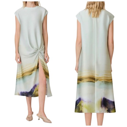 Curaae willow satin - willow, midi