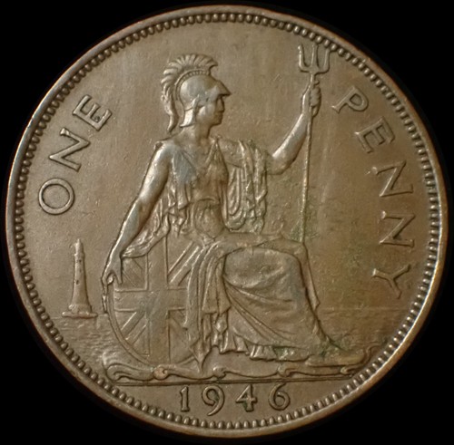 One penny 1946 george - 1946,
