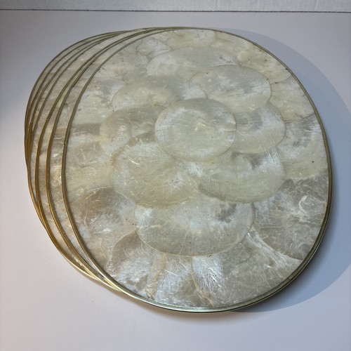 Vintage capiz shell placemats - vintage,