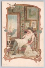 Romance Art Postcard Woman
