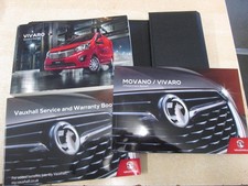 14-19 VAUXHALL VIVARO OWNERS HANDBOOK MANUAL PACK & WALLET 2018 INC SERVICE BOOK