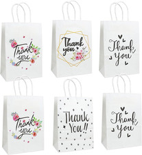 6 Pack Gift Bags Thank You