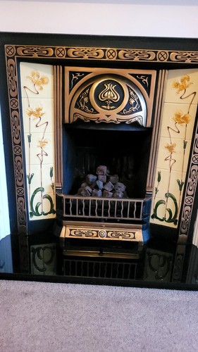 Gas fire and surround used