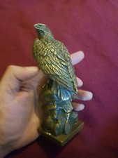 Beautiful Vintage Antique Bronze Chinese Or Japanese Eagle Statue Figure Signed